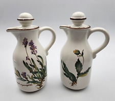 Villeroy and Boch Botanica Oil and Vinegar  ca 6 1/2" Tall with Lid