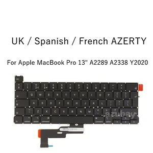 UK/ Spanish/ French Laptop Keyboard for Apple MacBook Pro 13" A2289 A2338 Y2020 - Picture 1 of 7