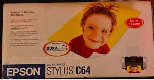 Epson Stylus C64 Standard Inkjet Photo Printer New Boxed Home Office - Picture 1 of 3