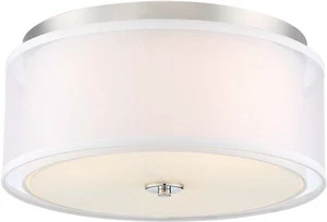 Minka Lavery Studio 5 3-Light Polished Nickel Flush Mount Light - Picture 1 of 1