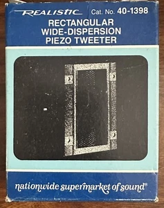 REALISTIC PIEZO TWEETER RECTANGULAR WIDE DISPERSION 40-1398 RADIO SHACK - Picture 1 of 7