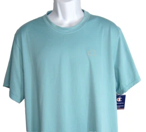 Champion Double Dry T-Shirt Amazing Aqua Men's XL Solid Short Sleeve Workout - Picture 1 of 11
