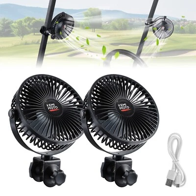 Ventilador USB universal para carro de golf de 2 piezas para EZGO TXT/RXVClub Car Precedent YAMAHA Foto 1 de 4