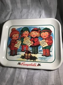 Campbell’s Soup Kids Caroler 1997 Metal Tray Good Health Good Cheer Christmas - Picture 1 of 7