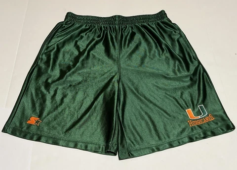 University of Miami Hurricanes Starter Gym Shorts with Pockets Mens M 32-34 Cover