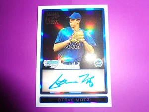 2009 Bowman Chrome Draft STEVE MATZ Autograph Auto REFRACTOR /500 METS ROOKIE - Picture 1 of 4