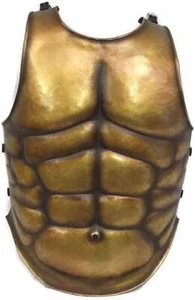 Chaqueta de Armadura Muscular Medieval Hecha a Mano Latón Antigua Delantera y Trasera Cuero - Imagen 1 de 2