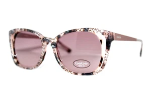 NEW bebe BB7210 690 BLUSH FLORAL AUTHENTIC SUNGLASSES FRAMES 52-17-135MM W/CASE - Picture 1 of 8