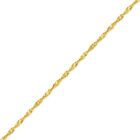 14K Solid Yellow Gold Fine Singapore Chain Necklac Women's .70mm size 16"-24" 