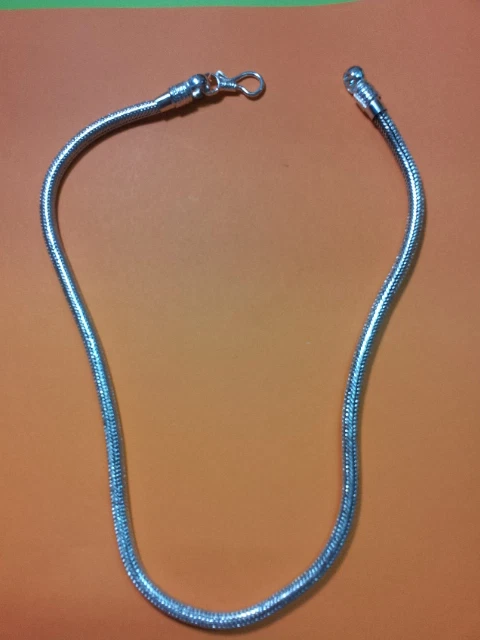 1 collana snake spessa 4 - 5mm lunga 48cm indian silver  bagno argento indiano  - Immagine 1 di 1
