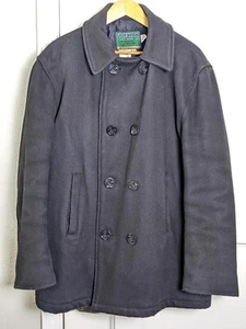 SPIEWAK Vintage 90s Flight Deck USA Heavy Wool Button Naval Coat Gray 46 - Picture 1 of 14
