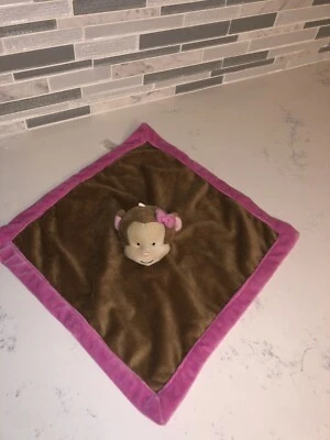 Tiddliwinks Mono Seguridad Bebé Manta Rosa Marrón Lovey Bow Niñas Foto 1 de 4