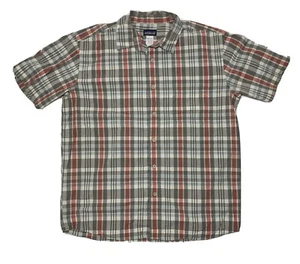 Patagonia Large Kurzarm Hemd mit Knöpfen Bio-Baumwolle Brusttasche - Bild 1 von 5