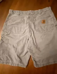 Pantalones Cortos Utilitarios Carhartt Para Hombre - Gris Ropa de Trabajo Informal W 36 - Imagen 1 de 5