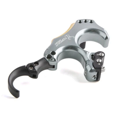 3 4 Finger Release Aids Back Tension Compound Bow Thumb Trigger Archery Caliper - Image 1 of 4