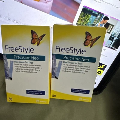 Tiras reactivas FreeStyle Precision Neo 100 quilates 2027 como nuevas EE. UU. Foto 1 de 2