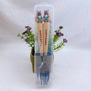 Cartoon Cutlery Set Capybara Kitchen Tableware Kitchen Accessories - Picture 1 of 13