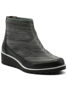 ADRIENNE VITTADINI SPORT Womens Gray 0.5" Platform Trooper Wedge Booties 7.5 M - Picture 1 of 6