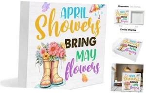 Spring Home Decor Farmhouse Spring Decorations April Showers Bring May 18 - Picture 1 of 8