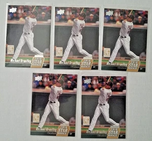 Michael Brantley RC 5-ct 2010 Upper Deck Lot (5) Cleveland Indians E2 - Picture 1 of 2