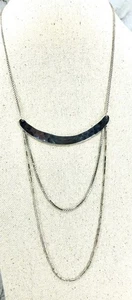 Silpada gehämmerte Stabkette Hänger Halskette Sterlingsilber N3336  - Bild 1 von 5