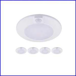 Flush Mount Motion Sensor Indoor Ceiling Lights - 4 Pack, 600 Lumen Brightness - Picture 1 of 10