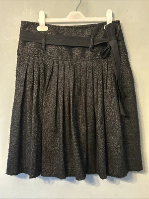 Falda Zara Mujer Cinturón Gris Negro Talla XS Mezcla Lana Foto 1 de 4