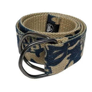 Kids D Ring Webbing Belt Beige & Navy - Picture 1 of 6