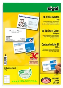200 Sigel 3C Visitenkarten 225g weiß LP 795 796 797 - Bild 1 von 1