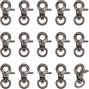 16Pcs 31X19Mm Swivel Clasps Lanyard Snap Hooks Swivel Snap Hooks Metal Keychain - Picture 1 of 6