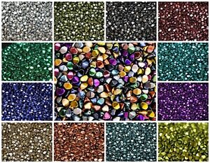 CHOOSE COLOR! 300pcs 5x3.5mm Pinch Beads Metallic Colors Czech Pressed Glass
