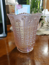 Vintage Lenox Imperial Carnival Glass Pink Vase