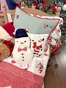 Disney Pottery Barn Snowman Christmas pillow Seuss Holiday Gift party boy girl , - Picture 1 of 14