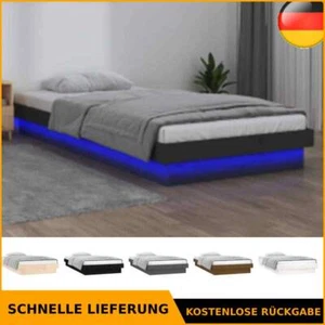 Massivholzbett mit LEDs Bett Bettgestell Holzbett mehrere Auswahl vidaXL - Bild 1 von 181