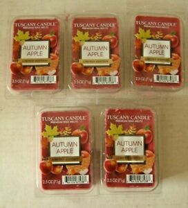 Aromatherapy Wax Melts By Tuscany Candles, 5 Pack, 2.5 Oz Each, Autumn Apple,New