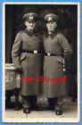 Foto, 2 Soldaten in Uniform mit Mantel, Mütze und Seitengewehr, um 1939 !!!