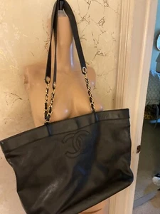 CHANEL Black Caviar Leather Handbag / shoulder bag / tote. One day price - Picture 1 of 12