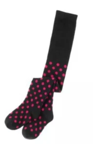 NWT GYMBOREE POLKA DOT TIGHTS 10 12 BLACK PINK BUTTERFLY COSTUME HALLOWEEN - Picture 1 of 2