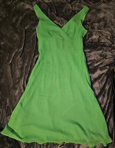 J CREW Größe 2 Sophia Seide Chiffon Kleid Klee grün Frühling lässig - Bild 1 von 8