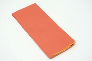 Solid Tangerine Reversible 100% Cotton 18" Napkin - Light Orange / Dark Orange - Picture 1 of 2