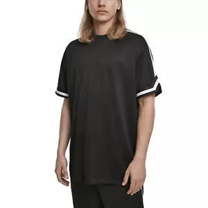 Urban Classics - Oversized Stripes Mesh Shirt black - Picture 1 of 5