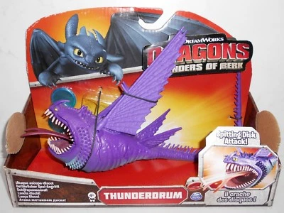 HTTYD Spin Master DreamWorks Dragons: THUNDERDRUM Purple (Damaged Box) 2014 New - Image 1 of 4
