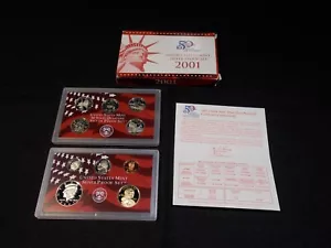 2001 S U.S. Mint Silver Proof Set Complete Original Government Packaging OGP COA - Picture 1 of 2
