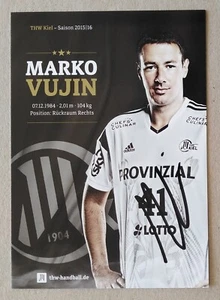 7390 Marko Vujin THW Kiel 2015/16 Handball Autogrammkarte original signiert - Picture 1 of 1
