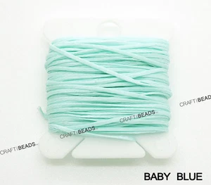 1x0.5mm Flat Waxed Polyester Braided Cord Beading Leather Craft String - 10yards - Picture 1 of 21