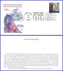 USA3 #3186l U/A ARTMASTER FDC 1940 Postwar Baby Boom - Bild 1 von 1