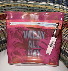 Victoria’s Secret PINK VACAY All Day Beach Makeup Travel Bag NEW WITH TAGS