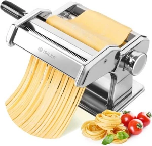 Máquina de pasta iSiLER 177-1 rodillo máquina para hacer pasta 9 ajustes de grosor ajustables - Imagen 1 de 9