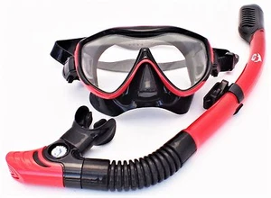 Snorkeling Diving Liquid Silicone Set WIL-DS-55R mask and dry snorkel - Picture 1 of 9