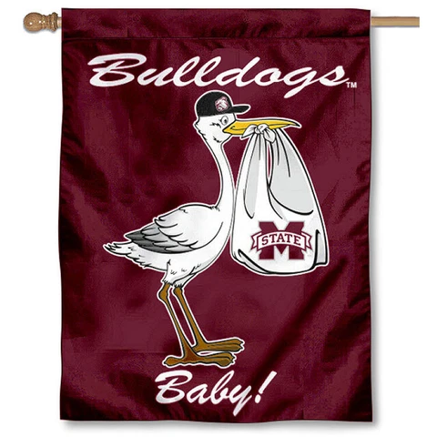 Mississippi State University New Baby Born Decorative House Flag Cover